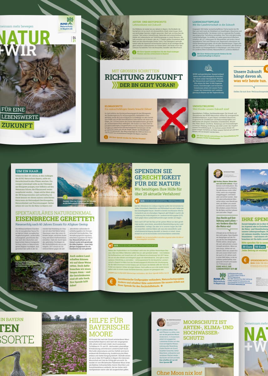 Magazin Collage Natur und Wir BUND Naturschutz