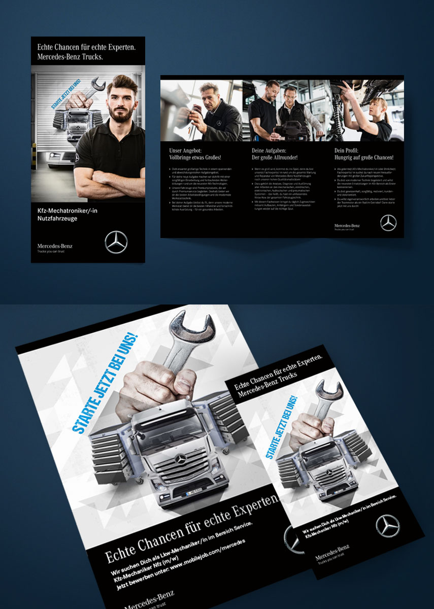 Referenzbild Trucks Flyer und Plakat Daimler AG